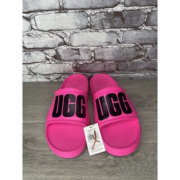 UGG WILCOX SLIDE Pink Rubber Light Waterproof Sport Sandals Men’s Sz 12M US/45EU - Picture 1 of 16